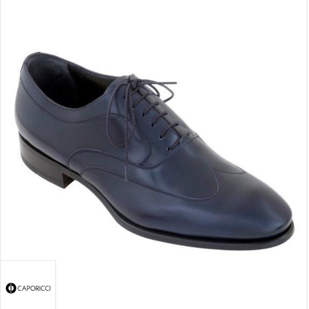 Caporicci 9919 Wingtip Oxfords Blue (Wide Sizes).